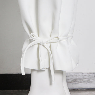 Trajes Primavera Verano Blancos de Doble Capa - Colección Elegancia Sólida - Image 2