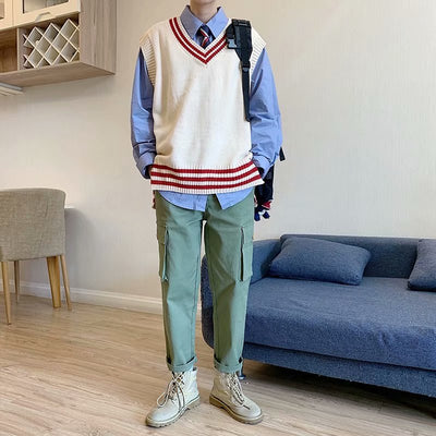 Chaleco Suelto sin Mangas Estilo Coreano para Otoño e Invierno - Image 8