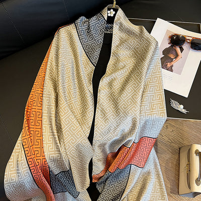 Pañuelo de Seda Elegante Protección Solar Primavera Verano para Mujer - Image 3
