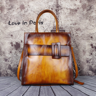 Bolso Bandolera de Cuero Genuino Estilo Chino Grande Capacidad - Image 12