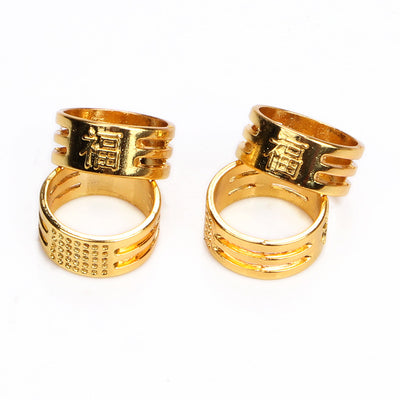 Dedal Anillo Dorado con Protector para Costura y Bordado - Image 2