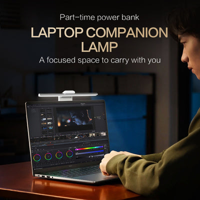 Lámpara LED Portátil para Notebook con Protección Ocular y Power Bank - Image 3