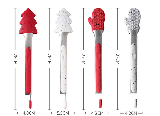 Pinza de Cocina Navideña de Silicona con Cierre Seguro - Accesorio Multiusos para Servir - Image 8