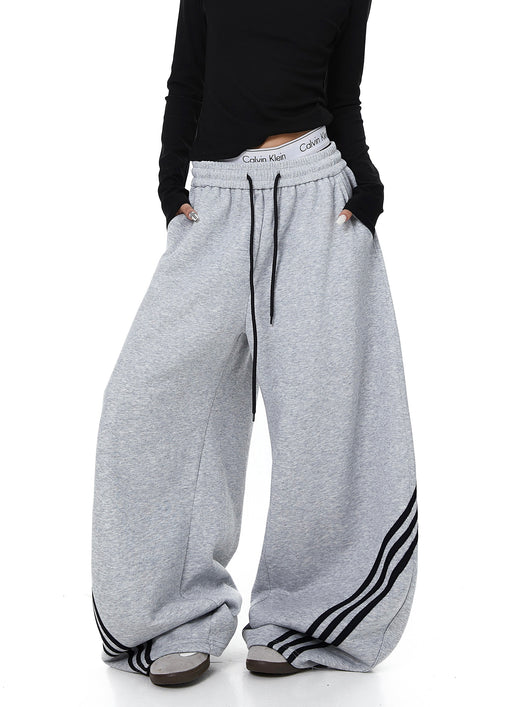 Pantalones de Chándal Cortos Retro a Rayas con Bloques de Color para Mujer - Image 14