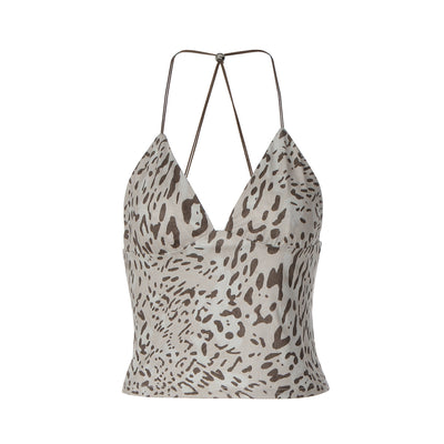 Camiseta Estilo Francés con Estampado Leopardo para Mujer - Image 5