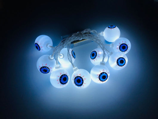 Guirnalda LED de Ojos de Fantasma 10 Piezas - Luces Cálidas, Frías y Multicolor para Halloween - Image 15