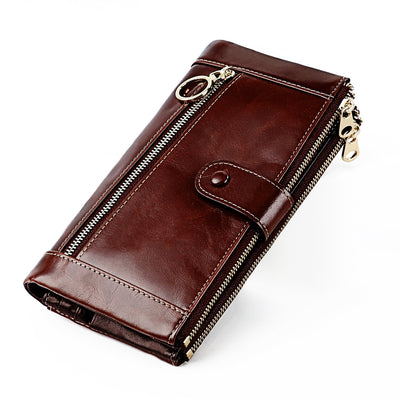 Billetera Vintage de Cuero Encerado para Mujer - Diseño Clásico - Image 12