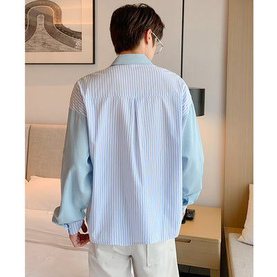 Camisa Falsa Dos Piezas para Hombre Primavera Otoño - Image 10