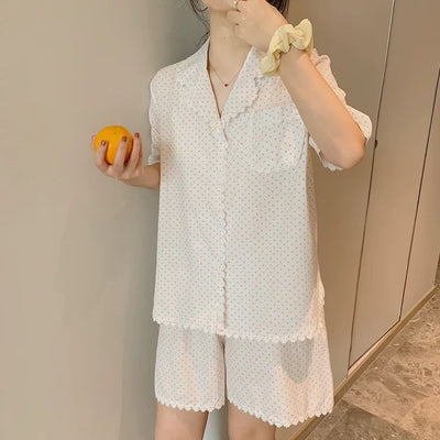 Conjunto de Pijama Suelto con Lunares para Mujer - Comodidad Total - Image 10