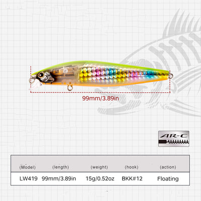 Señuelo Flotante de Largo Alcance Fake Bait Minnow - Image 20
