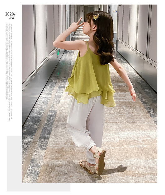 Conjunto de Dos Piezas de Algodón para Niñas - Camiseta y Short de Verano - Image 15