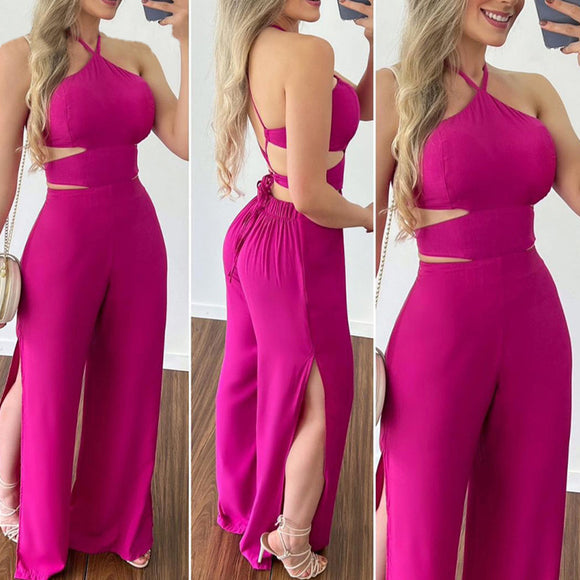 Pantalón de Talle Alto con Envolvente y Cierre en Pecho