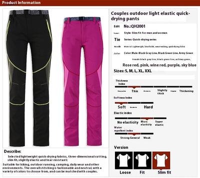 Pantalones de Escalada Transpirables Impermeables Slim Fit - Image 16