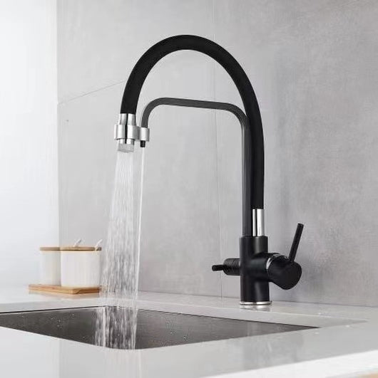 Grifo Purificador de Agua Telescópico con Tubo de Resorte para Cocina