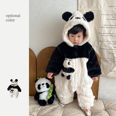 Mameluco Térmico para Bebé Panda Menor con Capucha y Forro Polar - Image 3