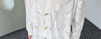 Camisa Hombre Terciopelo Jacquard con Botones de Asta de Vaca - Image 34