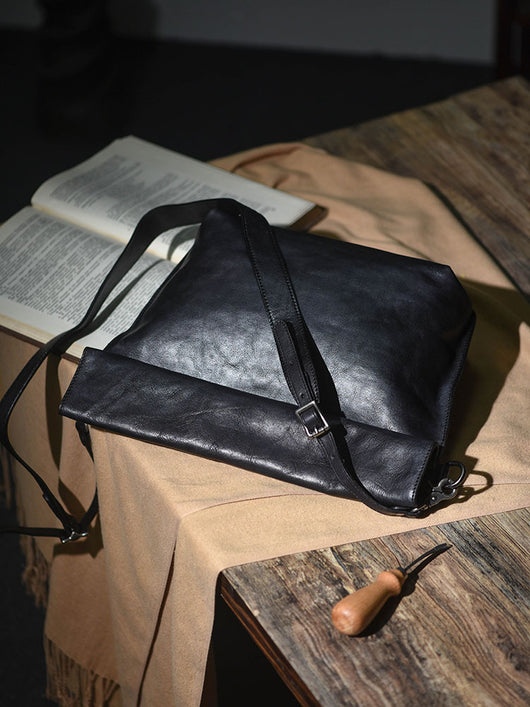 Bolsa de Cuero Curtido al Natural Hecha a Mano para Hombre - Image 18