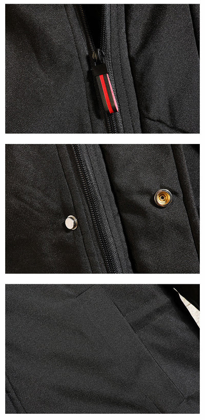 Abrigo Casual de Algodón Largo para Hombre - Image 18