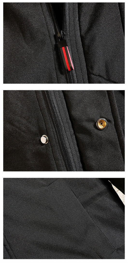 Abrigo Casual de Algodón Largo para Hombre - Image 18