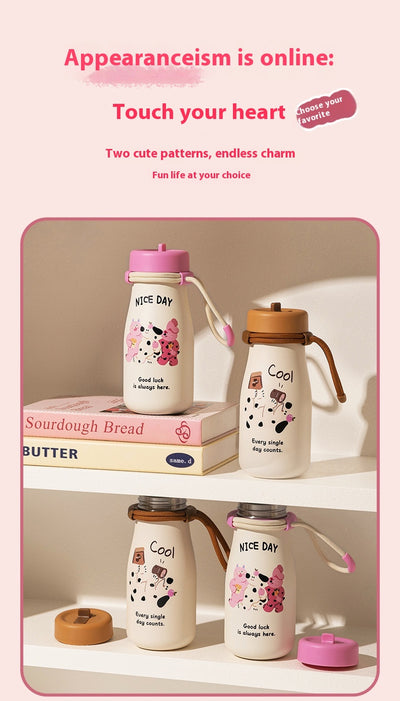Vaso Térmico Portátil de Gran Capacidad con Pajilla para Mujeres - Image 19