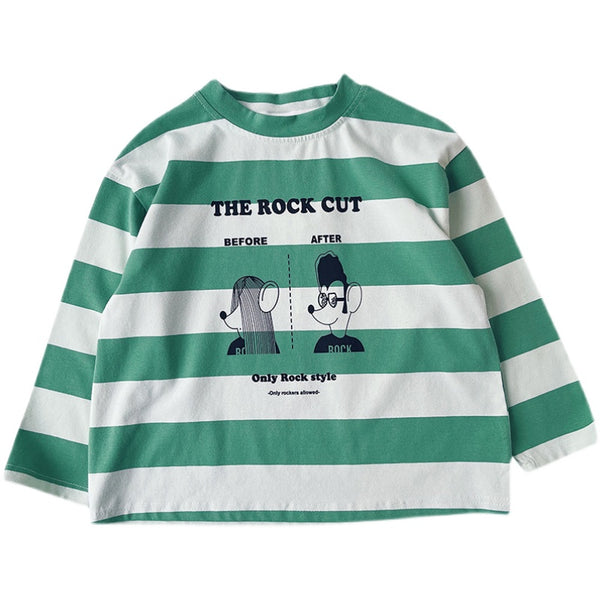 Camiseta Infantil de Rayas Manga Larga Delgada