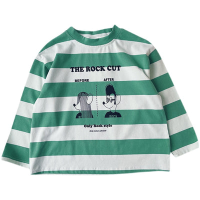 Camiseta Infantil de Rayas Manga Larga Delgada - Image 2