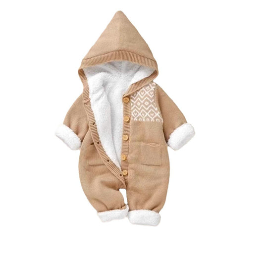 Mameluco Tejido para Bebés con Abrigo Cálido - Image 2