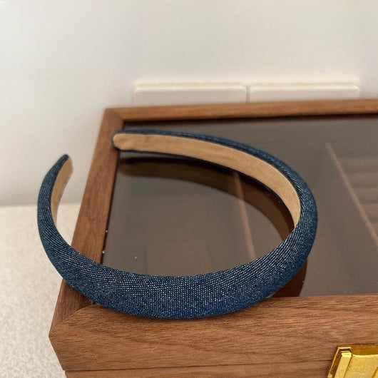 Diadema Retro de Tela Denim con Estilo Minimalista - Image 7