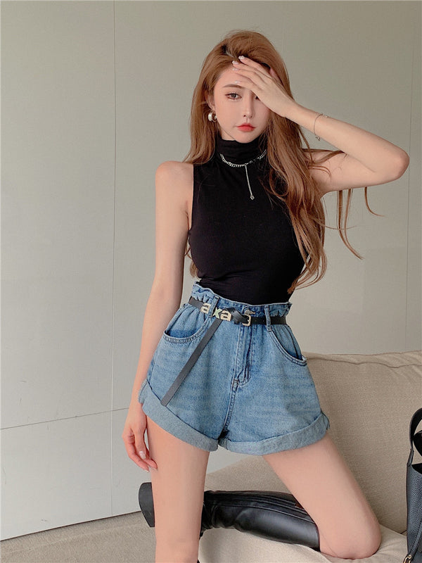 Jeans de Talle Alto Ajustables con Corte Versátil para Mujer