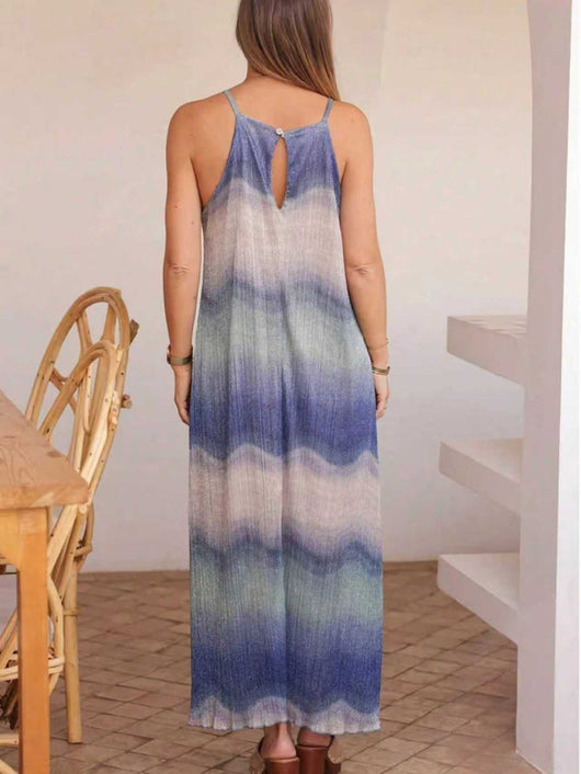 Vestido Bohemio Strapless Degradado Tie-Dye para Playa y Vacaciones - Image 12