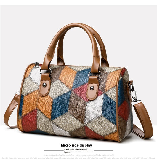 Bolso Bandolera Geométrico Cuadrillé Contraste de Colores para el Trabajo - Image 31