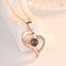 Women's Titanium Steel Non-fading Necklace Copper rose Dorado Necklace