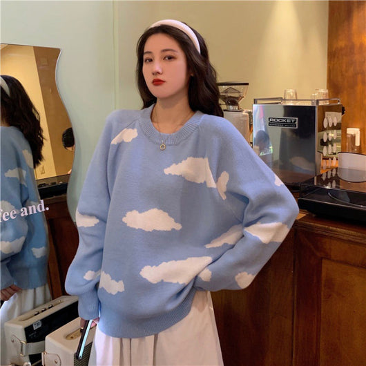 Suéter Estampado de Nubes Adorable - Image 9