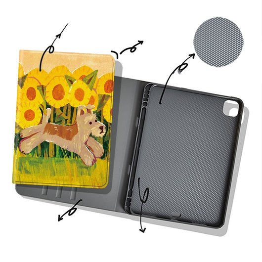 Protector de Piso Girasol con Schnauzer - Diseño Adorable - Image 3