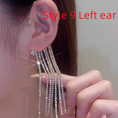 Aretes de Diamante Brillante con Clip Mariposa 2 en 1 - Image 34