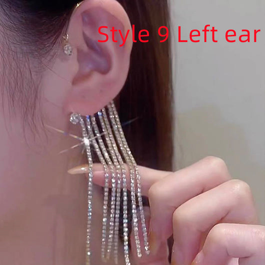 Aretes de Diamante Brillante con Clip Mariposa 2 en 1 - Image 34