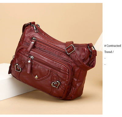 Bolso Bandolera de Lujo Versátil con Diseño Multicapas Espacioso - Image 36