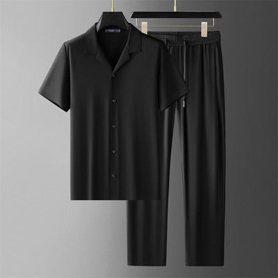 Conjunto Casual de Seda de Hielo para Hombre - Image 5