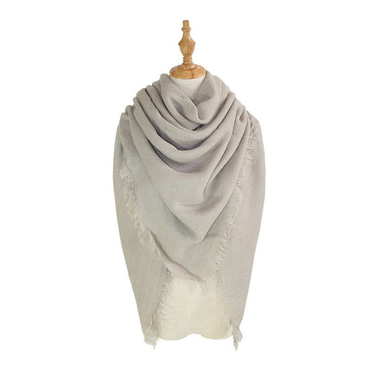 Bufanda Oversized de Falso Cachemira - Diseño Liso y Versátil - Image 19