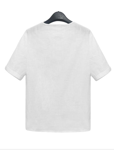 Playera Ligera Blanca de Manga Corta para Hombre - Image 21