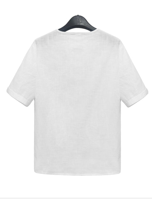 Playera Ligera Blanca de Manga Corta para Hombre - Image 21