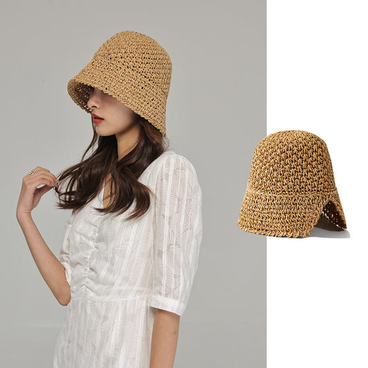 Gorro Cubo Calado Tejido para Mujer - Diseño Japonés Minimalista