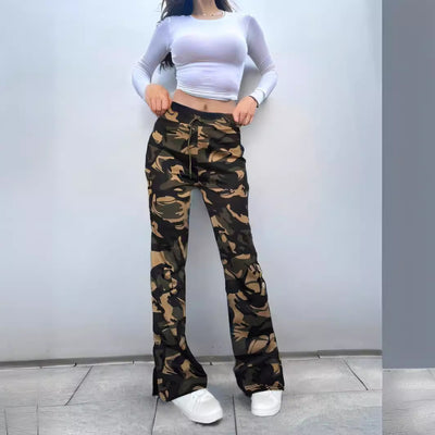Pantalones Casuales con Abertura Lateral - Tendencia Street Wear para Mujer - Image 2