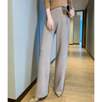 Pantalón Skinny de Lana con Pierna Ancha para Mujer - Image 3