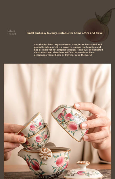 Juego de Té Viajero Horno Ru Nueve Melocotones - Image 19