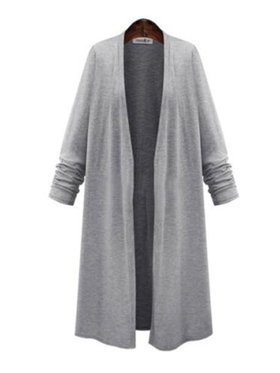 Cardigan Trench Largo de Punto para Mujer - Image 9
