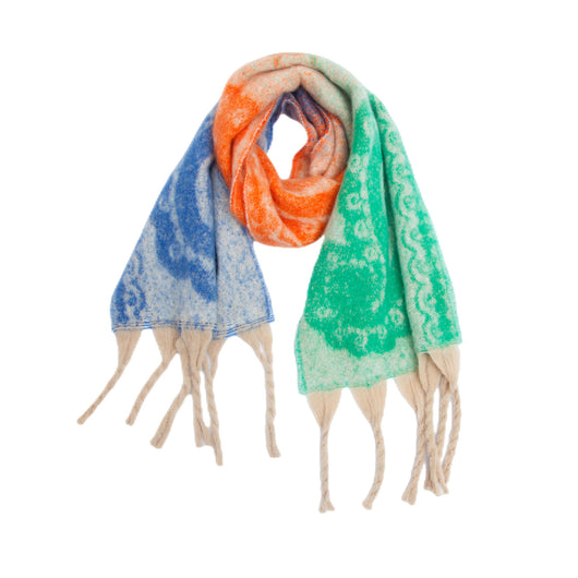Bufanda Jacquard Paisley con Flecos Gruesos - Image 10
