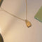 Colar com pingente quadrado de letra 26, banhado a ouro 18K Dourado H