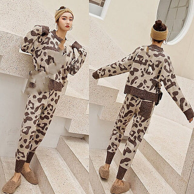 Conjunto de Suéter Suelto para Mujer Estilo Coreano Dos Piezas