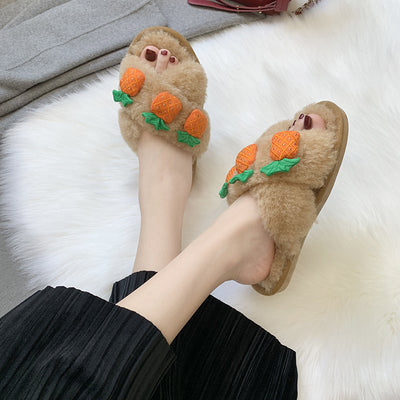 Pantuflas de Invierno para Mujer con Peluche de Cordero y Suela Antideslizante - Image 7